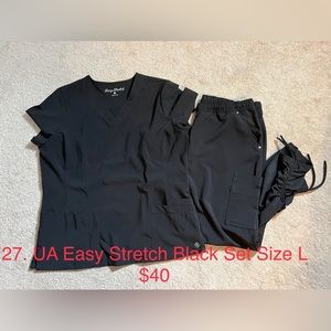 Uniform Advantage Easy Stretch Black Scrub Set